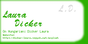 laura dicker business card
